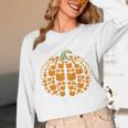 Vintage Book Pumpkin Autumn Fall Librarians Bookworm Teacher Unisex Long Sleeve T-Shirt