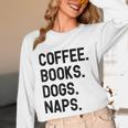 Vintage Coffee Books Dogs Naps Retro Unisex Long Sleeve T-Shirt