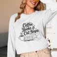 Vintage Retro Coffee Books & Cat Naps Unisex Long Sleeve T-Shirt