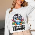 Wild About Reading Book Lover Penguin Unisex Long Sleeve T-Shirt