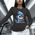 Adorable Book Lover Blue Jay With Reading Glasses Cute Unisex Long Sleeve T-Shirt