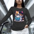 Adorable Book Lover Calico Cat With Reading Glasses Cute For Men Women Kids Unisex Long Sleeve T-Shirt Adorable Book Lover Calico Cat With Reading Glasses Cute For Men Women Kids Unisex Long Sleeve T-Shirt