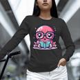 Adorable Book Lover Octopus With Reading Glasses Cute Unisex Long Sleeve T-Shirt