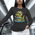Alligator Reading a Book Animal Unisex Long Sleeve T-Shirt Alligator Reading a Book Animal Unisex Long Sleeve T-Shirt