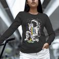 Astronaut Reading Book Space Galaxy Bookworm Men Women Kids Unisex Long Sleeve T-Shirt