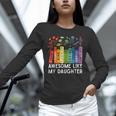 Awesome Like My Daughter Books Floral Proud Mom Women Unisex Long Sleeve T-Shirt