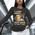 I Like Beer My Dog And Maybe 2 People Introvert Pun Unisex Long Sleeve T-Shirt