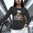 Bigfoot Reading a Cookbook Unisex Long Sleeve T-Shirt Bigfoot Reading a Cookbook Unisex Long Sleeve T-Shirt