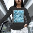 Blue Comic Book Blue Graphic Unisex Long Sleeve T-Shirt