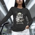Boo Skeleton Skull Books Halloween Women School Teacher Kid Unisex Long Sleeve T-Shirt Boo Skeleton Skull Books Halloween Women School Teacher Kid Unisex Long Sleeve T-Shirt