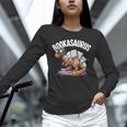 Book Dinosaur T-Rex Bookworm Dino Book Reading Unisex Long Sleeve T-Shirt