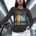 Book Flower Radicalized By Basic Decency Feminist Lgbt Unisex Long Sleeve T-Shirt