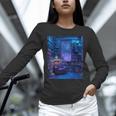 Book Library Bookshelf Armchair Window Pattern Print Unisex Long Sleeve T-Shirt Book Library Bookshelf Armchair Window Pattern Print Unisex Long Sleeve T-Shirt
