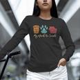 Book Lover Reader Coffee Dog Book My Needs Are Simple For Men Women Unisex Long Sleeve T-Shirt