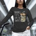 Book Lovers Books Cats Life Is Sweet Cat Lovers Unisex Long Sleeve T-Shirt Book Lovers Books Cats Life Is Sweet Cat Lovers Unisex Long Sleeve T-Shirt