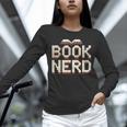 Book Nerd Retro Pixel Reading Librarian Aesthetic Unisex Long Sleeve T-Shirt