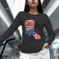 Book Worm Pun Read Reading Librarian America Men Women Kids Unisex Long Sleeve T-Shirt