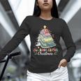All Booked For Christmas Book Tree Lights Christmas Library Unisex Long Sleeve T-Shirt All Booked For Christmas Book Tree Lights Christmas Library Unisex Long Sleeve T-Shirt