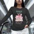Bookish Babes Club Cute Pink Book Stack With Bow Unisex Long Sleeve T-Shirt Bookish Babes Club Cute Pink Book Stack With Bow Unisex Long Sleeve T-Shirt