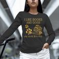 I Like Books And Dogs And Maybe 3 People Vintage Sayin Unisex Long Sleeve T-Shirt