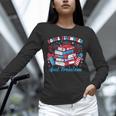 Books Fireworks And Freedom Independence Day Book Lover Unisex Long Sleeve T-Shirt