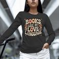 Books Are My Love Language Retro Groovy 70s Book Lover Unisex Long Sleeve T-Shirt