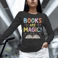 Books Are Magic Whimsical Retro Bookworm Unisex Long Sleeve T-Shirt Books Are Magic Whimsical Retro Bookworm Unisex Long Sleeve T-Shirt