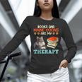BOOKS AND MAINE COONS ARE MY THERAPY Main Coon Unisex Long Sleeve T-Shirt