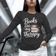 Books Are My Therapy Book Lover Coffee Books Flowers Bookish Unisex Long Sleeve T-Shirt Books Are My Therapy Book Lover Coffee Books Flowers Bookish Unisex Long Sleeve T-Shirt