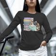 Cat On Books Pets Cats Reading Book Nerd Read Reader Bookcat Unisex Long Sleeve T-Shirt