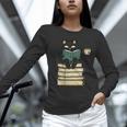 Cat Reading Book Unisex Long Sleeve T-Shirt