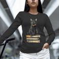 Cat Sitting On Books Unisex Long Sleeve T-Shirt