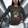 Cats And Books Lover Reading Literary Feline Humor Unisex Long Sleeve T-Shirt