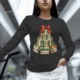 Christmas Book Tree Coquette Bow Xmas Reading Librarian Girl Unisex Long Sleeve T-Shirt