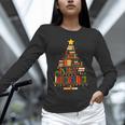 Christmas Tree Bookshelf Book Lover Library Men Women Kids Unisex Long Sleeve T-Shirt