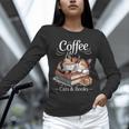 Coffee Cats And Books Cozy Calico Reader Love Cute Cat Unisex Long Sleeve T-Shirt Coffee Cats And Books Cozy Calico Reader Love Cute Cat Unisex Long Sleeve T-Shirt