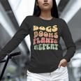 Colorful Dogs Books Plants Repeat Unisex Long Sleeve T-Shirt Colorful Dogs Books Plants Repeat Unisex Long Sleeve T-Shirt