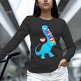 Cool Dinosaur Books Art For Men Women Libarian Book Lover Unisex Long Sleeve T-Shirt