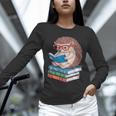 Cool Hedgehog Book Nerd Readers Unisex Long Sleeve T-Shirt