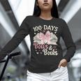 Coquette 100 Days Of Bows Books Reading 100th Day Of School Unisex Long Sleeve T-Shirt Coquette 100 Days Of Bows Books Reading 100th Day Of School Unisex Long Sleeve T-Shirt