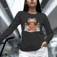 Cute Baby Highland Cow Reading Book Lover Toddler Unisex Long Sleeve T-Shirt