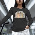 Cute Cat Sleeping On Books Unisex Long Sleeve T-Shirt