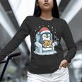 Cute Christmas Penguin Reading Book Cozy Winter Holiday Art Unisex Long Sleeve T-Shirt Cute Christmas Penguin Reading Book Cozy Winter Holiday Art Unisex Long Sleeve T-Shirt