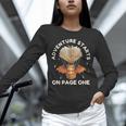 Cute Dragon Book Hot Air Balloon Adventure Fantasy Reading Unisex Long Sleeve T-Shirt