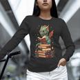 Cute Dragon Reading Book Bookworm Dragons And Books Unisex Long Sleeve T-Shirt