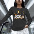 Cute Ghost Drinking Coffee Halloween Fall Ghost Book Reading Unisex Long Sleeve T-Shirt Cute Ghost Drinking Coffee Halloween Fall Ghost Book Reading Unisex Long Sleeve T-Shirt