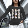 Cute Ghost Reading Books Teacher Halloween Reading Men Women Kids Unisex Long Sleeve T-Shirt
