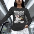 Cute Glasses Read Books & Pet My Maltese Lover Unisex Long Sleeve T-Shirt