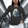 Cute Manatee Reading Book Bookworm Readers Manatee Lover Unisex Long Sleeve T-Shirt