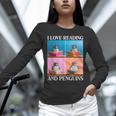 Cute Penguin Reading Book School Librarian Teacher Student Unisex Long Sleeve T-Shirt